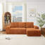 Canapé à compression - Canapé modulaire surdimensionné moderne de 100,39 po, ensemble de canapé en L en chenille de luxe avec coussins amovibles, canapé-lit pour salon, appartement, bureau, aucun assemblage requis-572564337