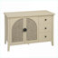 Armoires | Armoire de rangement 2 portes 3 tiroirs en rotin d'ingénierie, tablettes réglables, polyvalente | Beige | Panneau de particules et panneau de fibres à densité moyenne