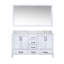 Meuble-lavabo blanc 60 po X P 22 po D, plateau en marbre de Carrare et Miroir-117984854-117984855