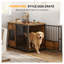 Mobilier de caisse en bois pour chien, grand chenil avec plateau de rangement, cage intérieure pour animal