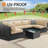 14-Piece Outdoor Cushion Cover Set with Zipper | Replacement Slipcovers for 6-Seater Patio Sofa | Washable Seat and Back Covers | Covers Only - No Inserts-512508933