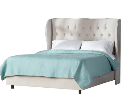 Tomey Upholstered Wingback Bed