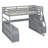 Modern Loft Bed With 7 Drawers 2 Shelves And Desk Multifunctional Furniture For Bedroom-137162163-137162164
