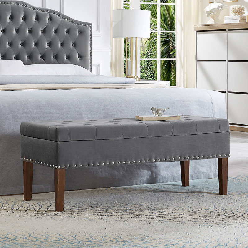 Banc capitonné avec rangement