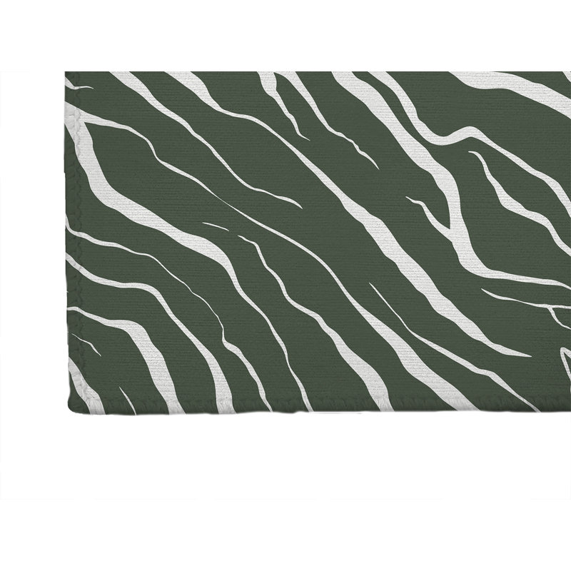 Lush Cracks Kids Play Mat, Rectangle 3' x 5', Chimichurri/Green