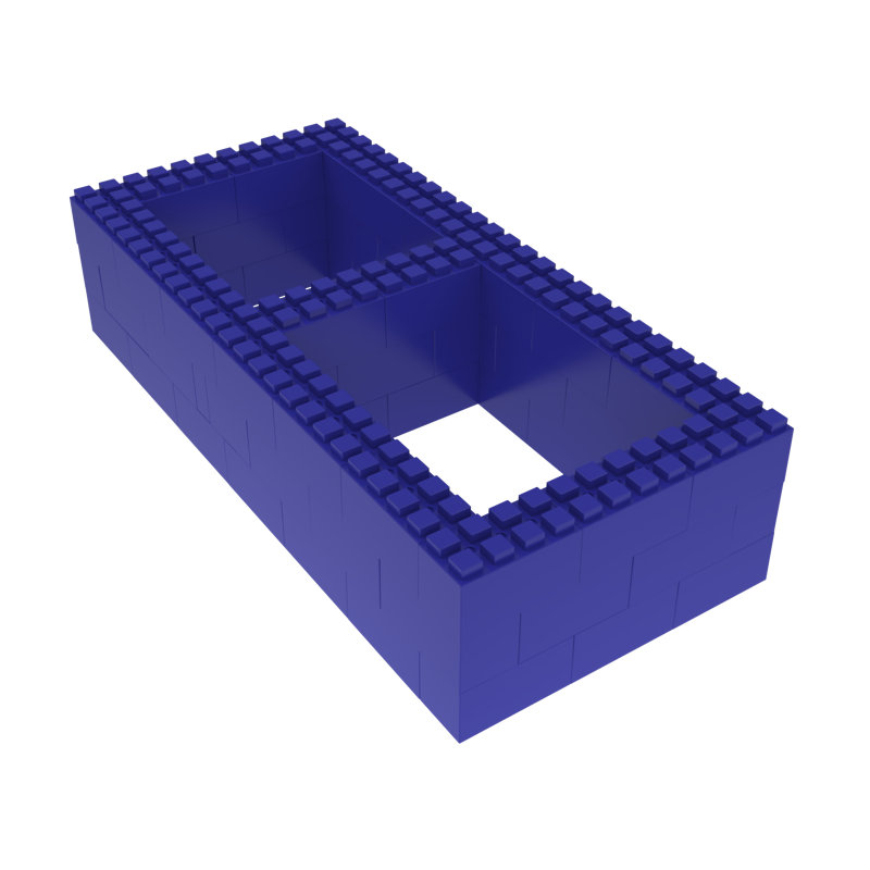 EverBlock Frame Only Bed Kit, Single, Blue