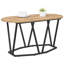 Coffee Table Engineered Wood and Metal Living Room Oval Modern Textured-740026054-740026057