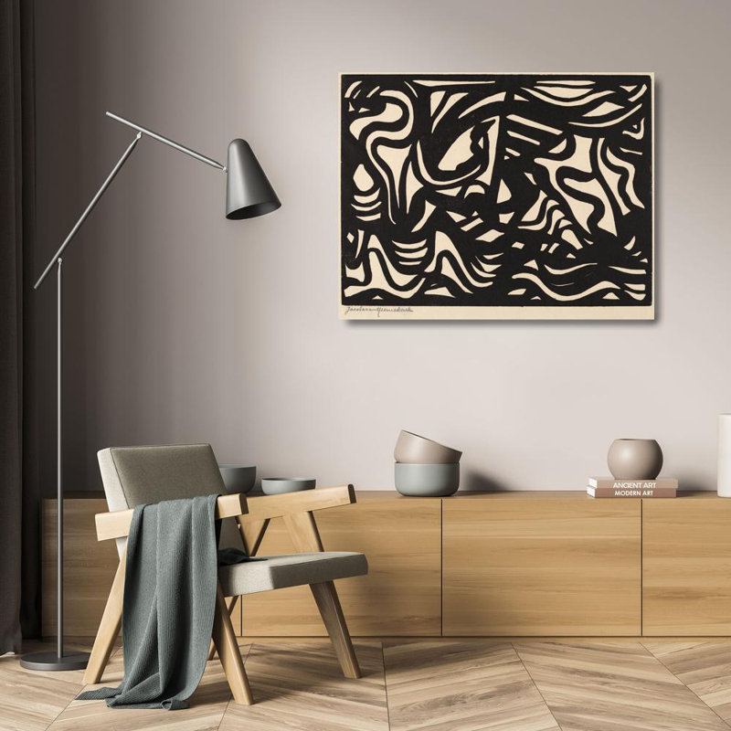 "Composition" par Jacoba Van Heemskerck - Art sur toile tendue avec châssis, H 24 po x l 17 po