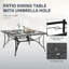 Ensemble repas pour 8 personnes avec chaises pivotantes, table de patio et chaises avec trou pour parasol, ensemble de patio pour l'extérieur-745957798-745957799-745957823