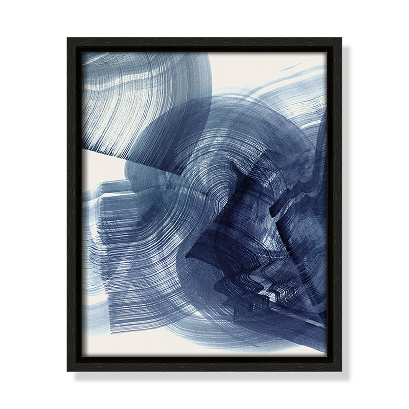 Indigo Crescendo I Print by , 11.5" H x 9.5" W, Espresso Floater