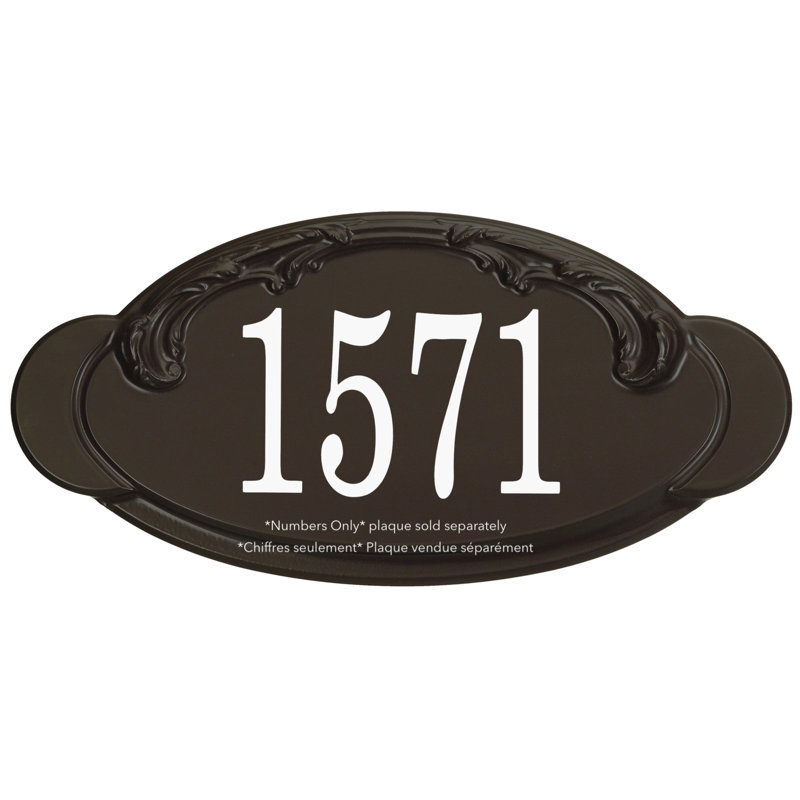 Classic Collection Vinyl Self-Adhesive House Number, 4"