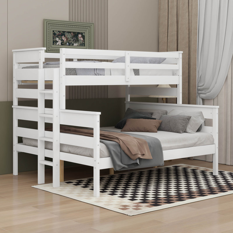 Lit superposé simple au-dessus de grand lit en bois XL