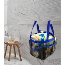 Mackenstein Free-Standing Portable Shower Caddy Rebrilliant Color: Cream/Natural