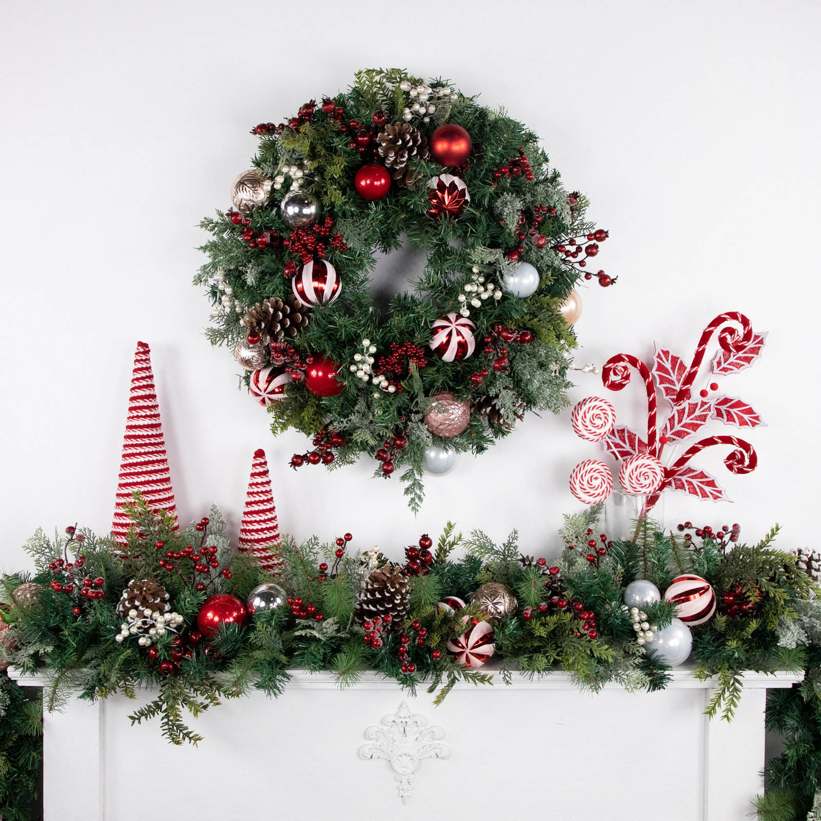 14'' in. Faux Mixed Assortment, Berry Garland