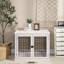 Table pour chenil pour chien, petite, verrouillable avec 2 côtés d'ouverture, décorative mignonne pour bout de chiot blanc