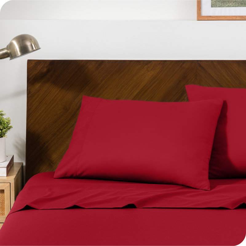 Fermeture d'enveloppe en microfibre, Rouge, Taie d'oreiller très grande