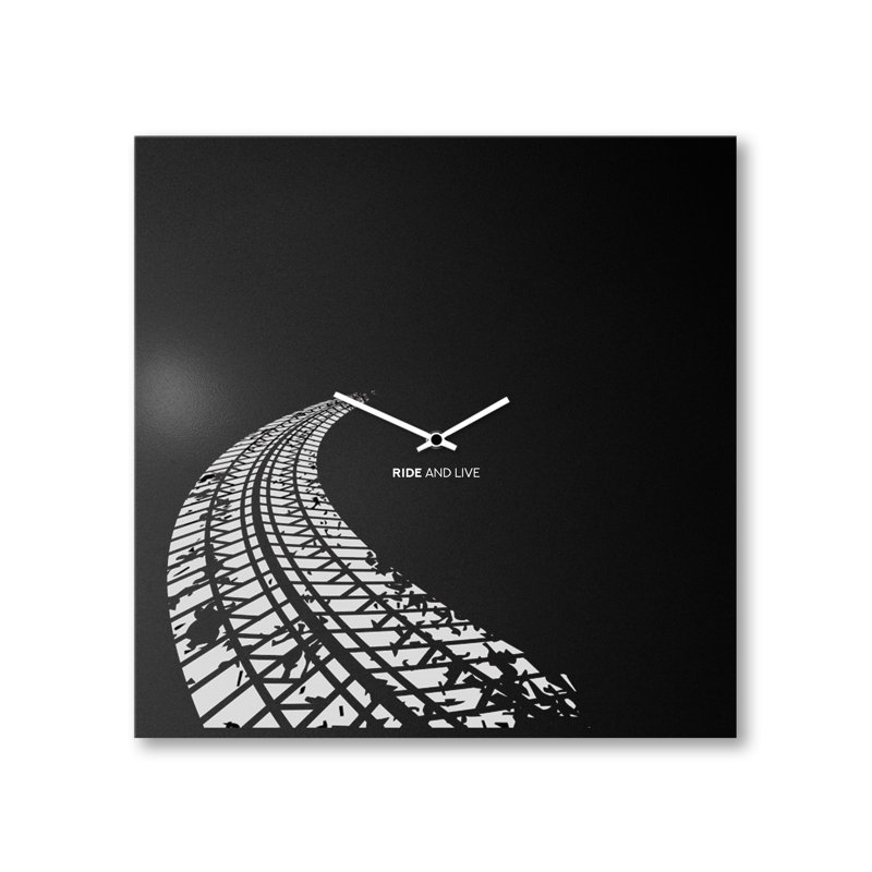 Edisto Metal Wall Clock, Black/White