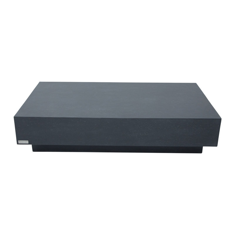 TEVERE Rectangular Concrete Coffee Table 152.4 x 76.2 x 35.6 cm, Slate Black