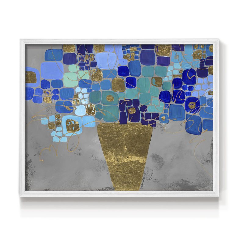 Blue Love -Framed Print - Restickable, 11" H x 14" W, White