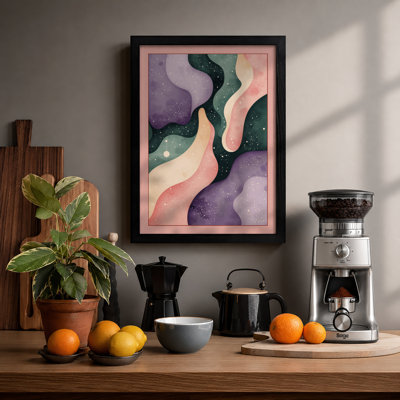 Flowing Ribbons Abstract - Framed Print