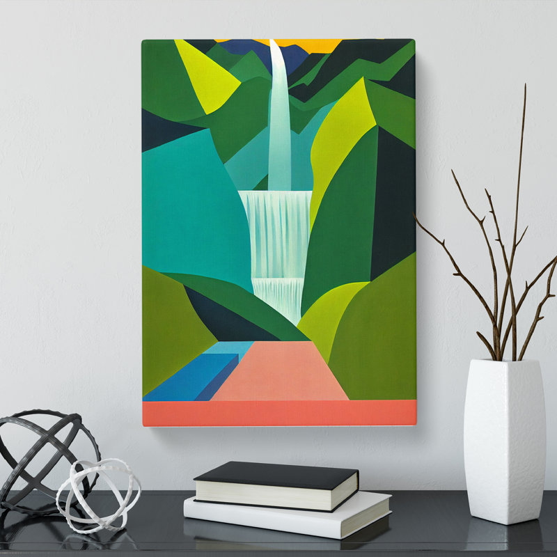 CAN-V0523-2807X Waterfall Abstract Vol.2 - Wrapped Canvas Print, 76cm H x 50cm W