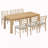 Farmhouse 7-Piece Wooden Dining Table Set