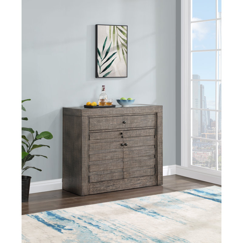 Solid Wood 42" Bar & Spirit Cabinet