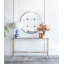 Miroir à panneau en verre antique de style traditionnel, miroir mural pour console d'entrée de salle de bain