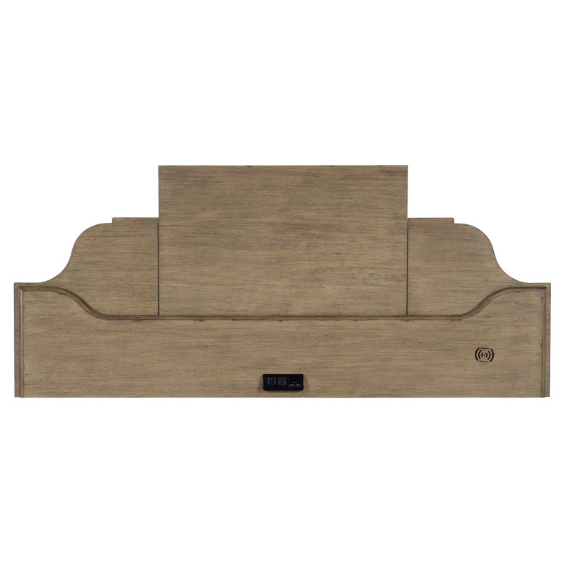 Corsica Executive Home Office Desk in Artisan Light Natural Finish