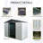 8Ft X 4Ft Outdoor Metal Storage Shed With Sliding Door And Foundation For Backyard, Patio, Lawn-118229939