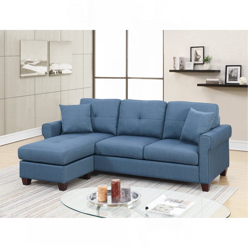 Canapé modulaire 2 pièces en bleu