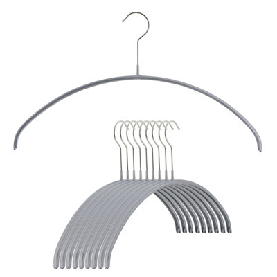 Mawa Wide Clothing Hangers, Steel Hanger With Non-slip Coating, For Shirts, Blazers, Button-downs, T-shirts, 360-degree Rotatable Hook
