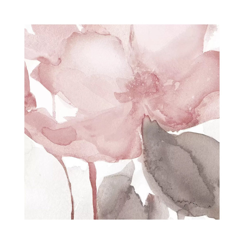 «Blush Bloom II» par Carol Robinson, reproduction d'art sur toile tendue, H 12 po x l 12 po x P 0,75 po