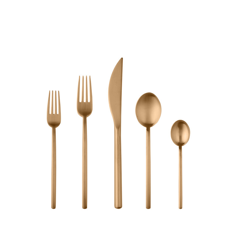 Mercer41 Stainless Steel Flatware Set, Ice Gold