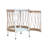 17.19" Outdoor Side Table With Bohemian Magnetism, Woven Rope Tabletop And Powder-Coated Frame For Poolside Delight In Aura Rust- Smooth Glass Easy Cleaning
