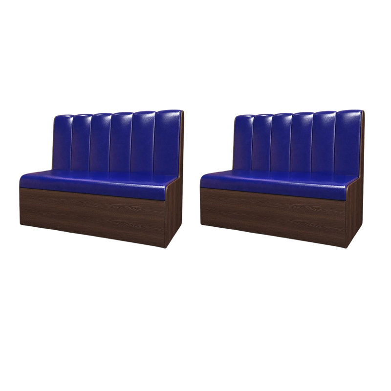 Banc de restaurant Simple Leisure Cafe avec banc de rangement rembourré, Bleu marine