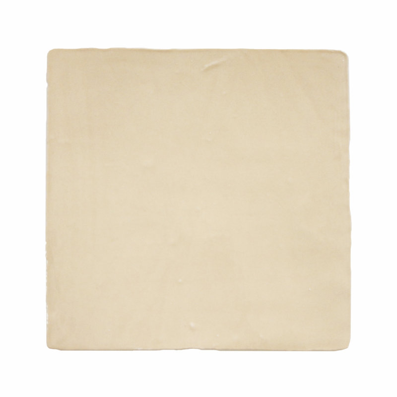 Harper 5" x 5" Beveled Ceramic Tile, Beige