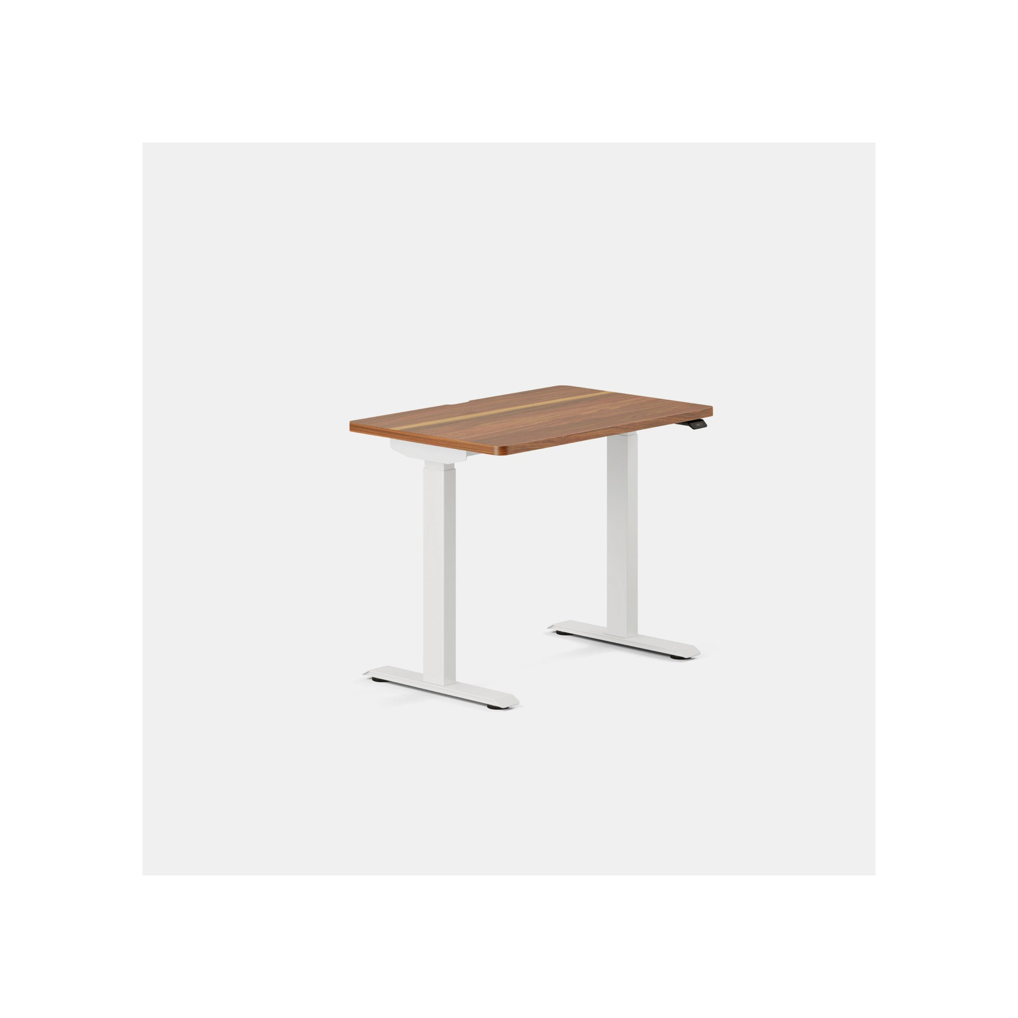 Duo Standing Desk, 47.3" H x 36" W x 24" D, Walnut, White
