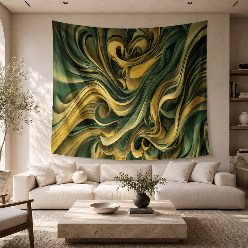 Tapisserie murale Biomorphic Abstraction 77, 68 po x 80 po
