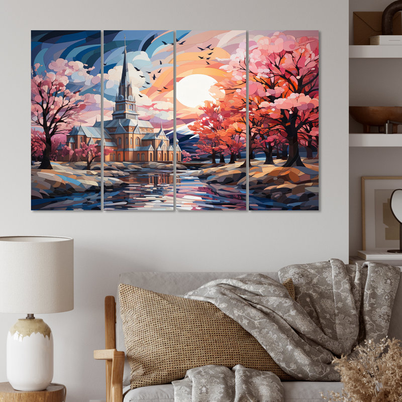 Adoxa - impression sur toile spirituelle - 4 panneaux