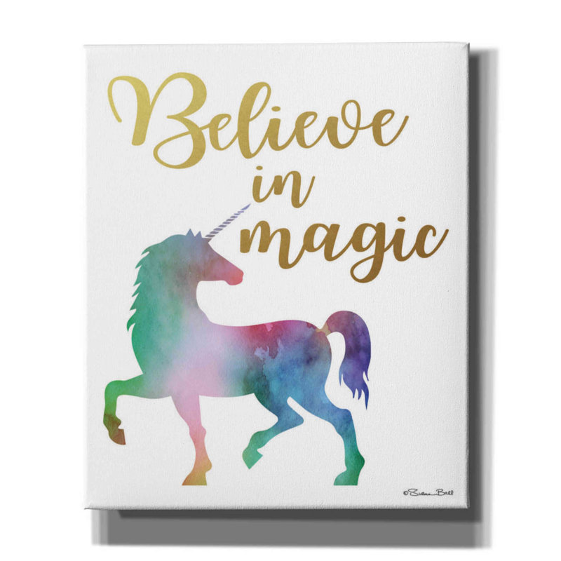«Believe in Magic» par Susan Ball, art mural sur toile, H 24 po x l 20 po x P 0,75 po