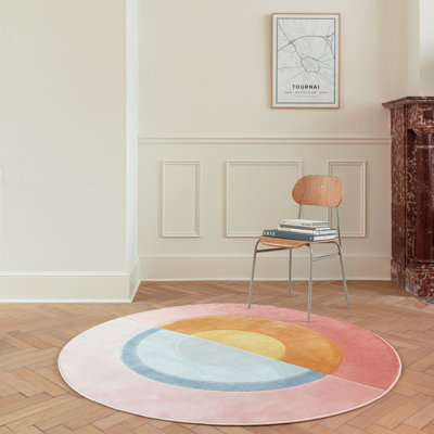 Abadou Round 160 cm x 160 cm Geometric Area Rug