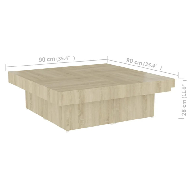 Allete Block Coffee Table, Sonoma Oak