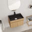 Meuble-lavabo simple 28 po avec lavabo en acier inoxydable