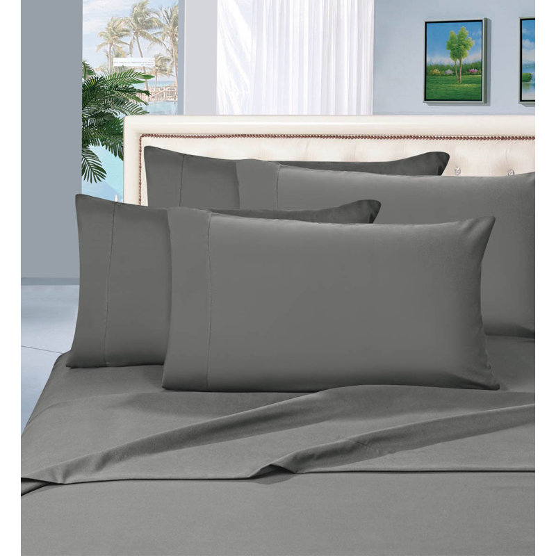 Ensemble de draps en percale 1500 fils, Grand, gris