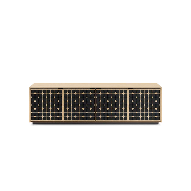 Elements - Cabinet with Rolling Plinth Base - Constellation Door, Washed Oak
