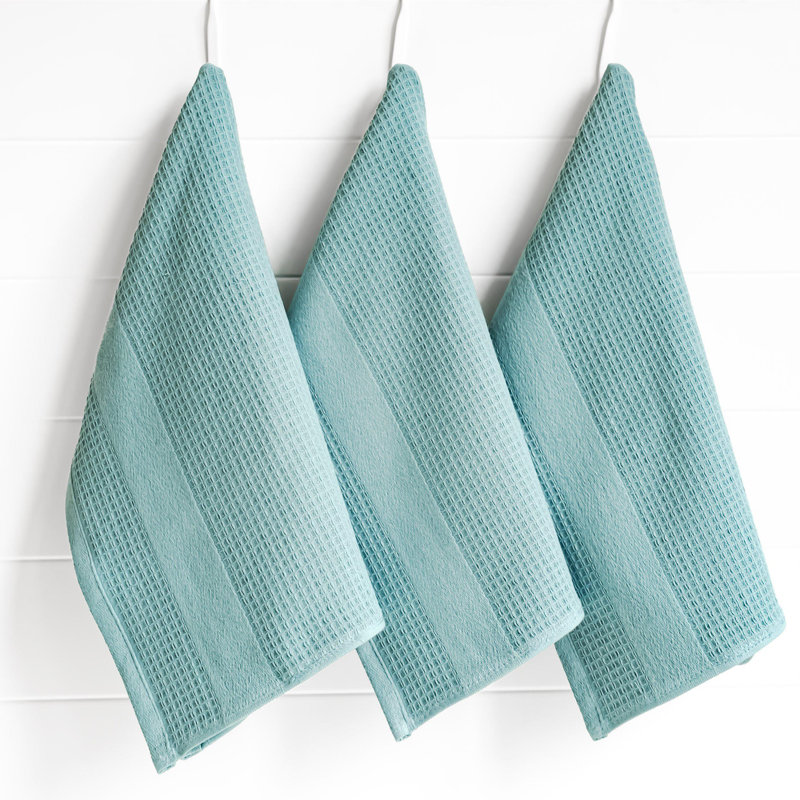 Cameo Blue Kitchen Towels, Set of 3, Cameo Blue