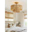 Lampe suspendue zen style japonais avec finition en bois et corde tissée-61391448