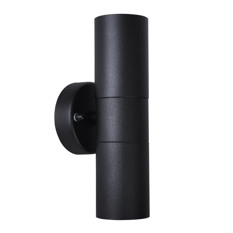 Ariock 2 - Bulb Outdoor Armed Sconce, 22cm H x 8.5cm W x 9.3cm D, No Bulb, Black