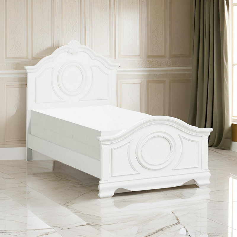 Otta Fairytale Bed with Arched Headboard & Shell Motif, Twin